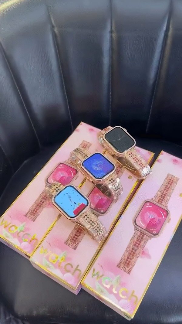 Luxury Rose Gold Diamond Smartwatch for Women - Image 2