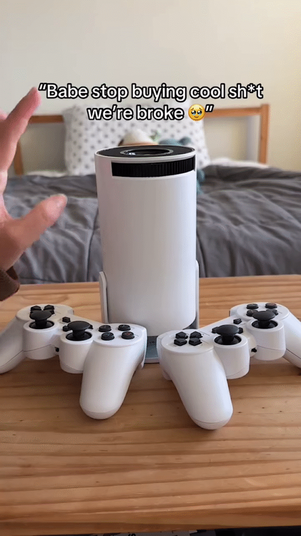 Mini Home Projector Console with Wireless Controllers - Image 3