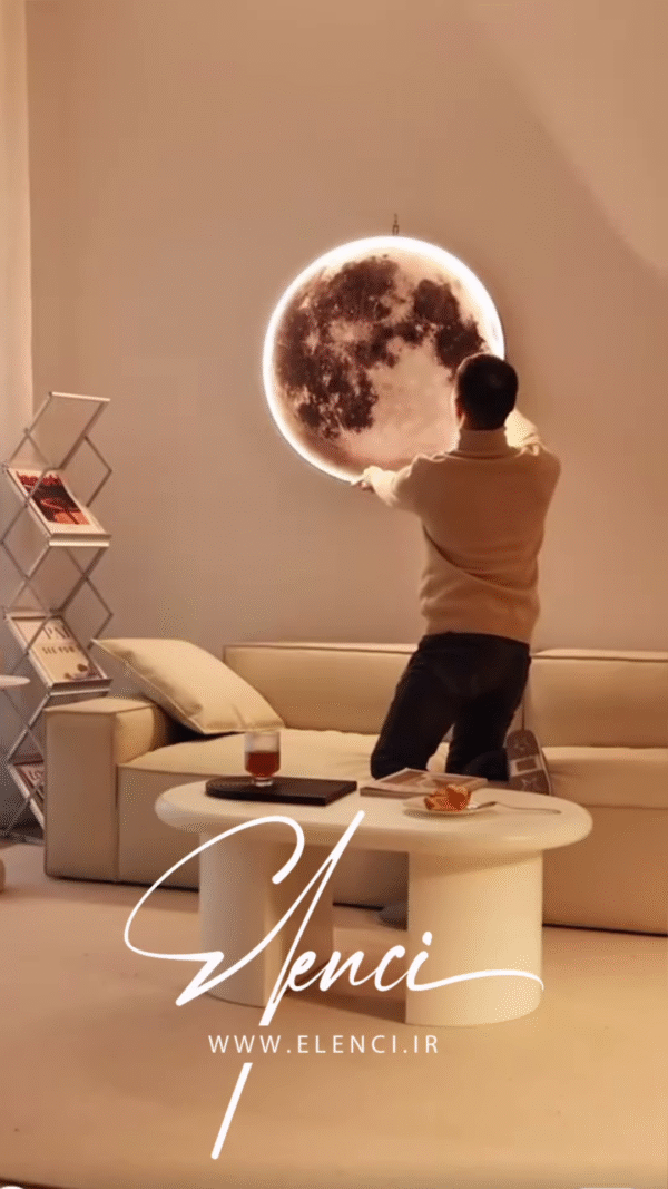 LED Full Moon Wall Light – Minimalist Lunar Glow Panel for Modern Interiors - Image 3