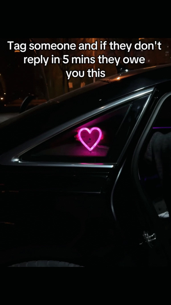 Neon Heart LED Steering Wheel Decor – Love Glow Edition - Image 3