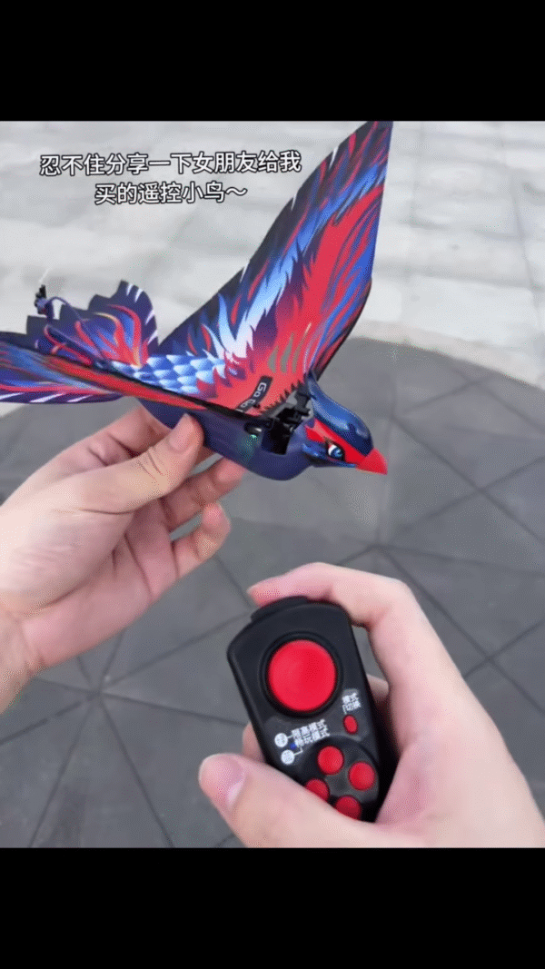 🕊️ Remote-Controlled Flapping Bird Toy – Realistic Flight Action with LED Light