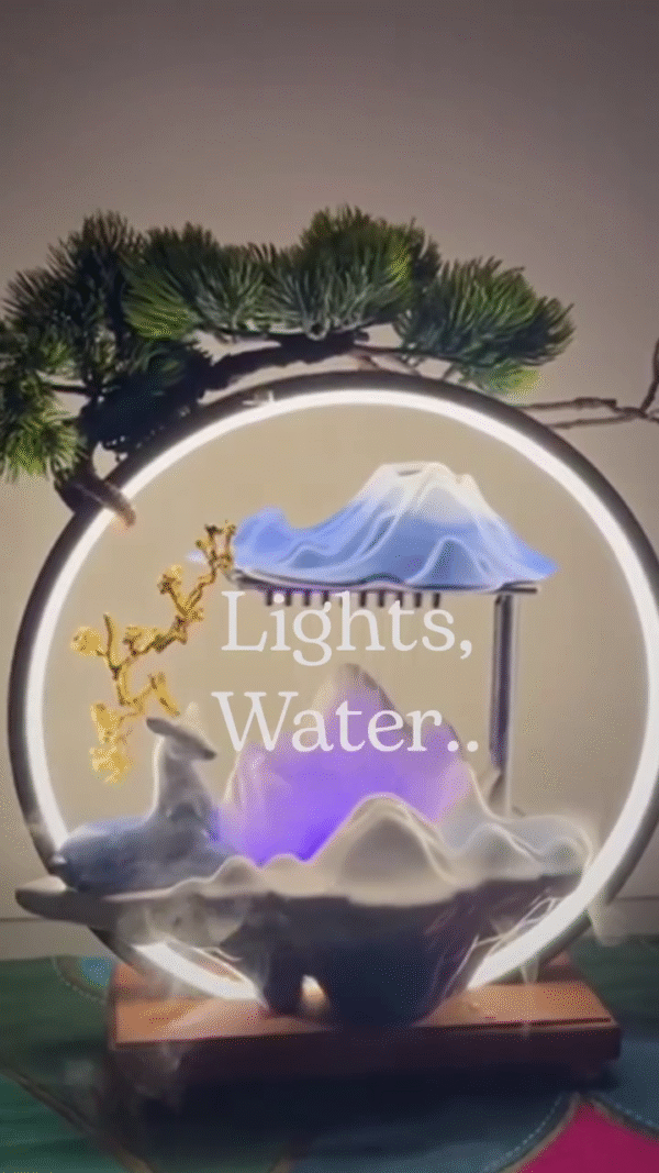 LED Zen Monk Water Fountain – Minimalist Indoor Decor - Image 3