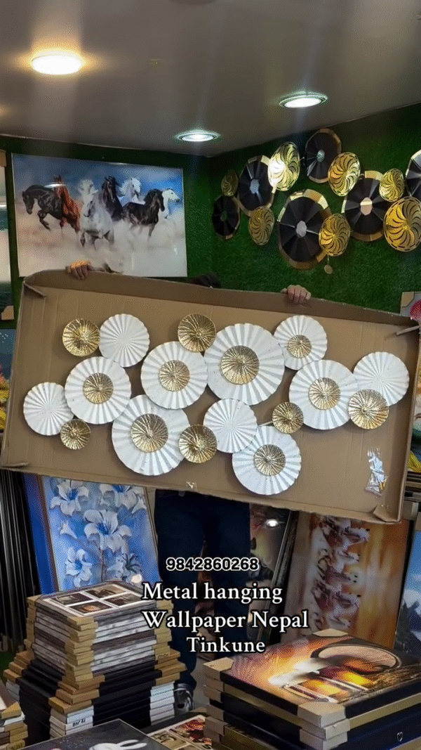 Floral Metal Wall Clock with Leaf Design - Image 6