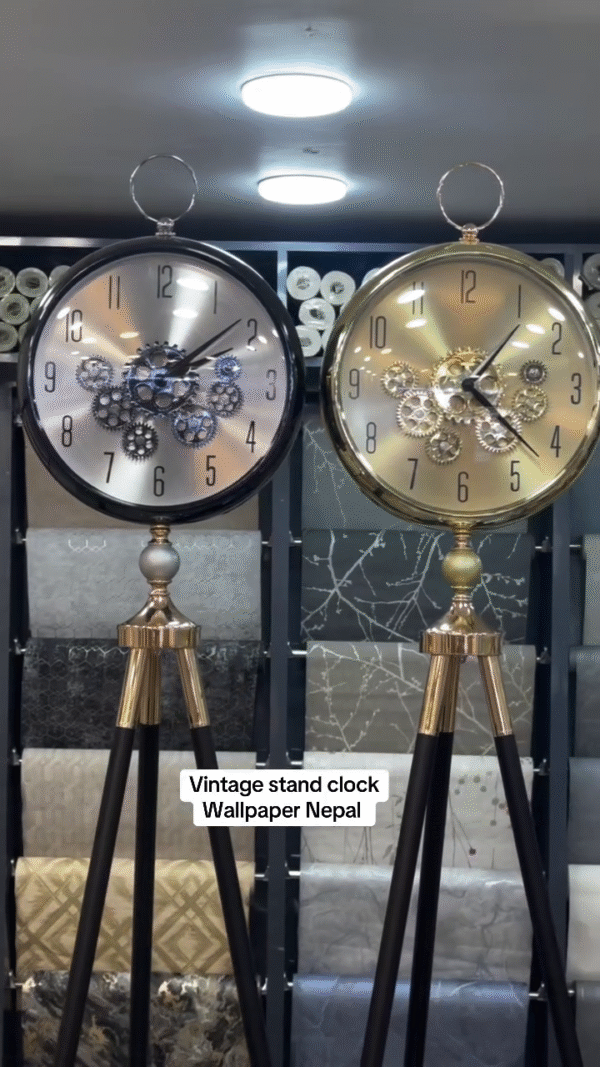 Vintage Stand Clock with Moving Gears – Timeless Elegance for Modern Homes