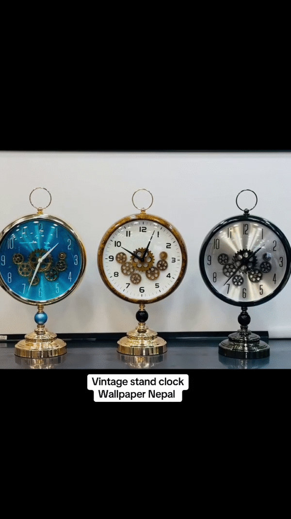 Vintage Stand Clock with Moving Gears – Timeless Elegance for Modern Homes - Image 2