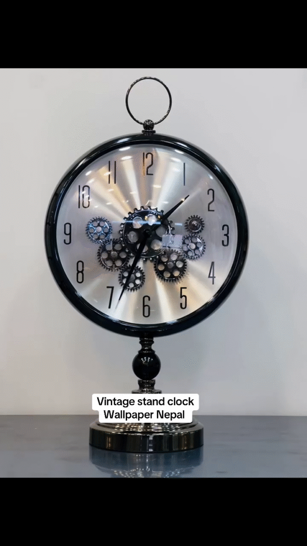 Vintage Stand Clock with Moving Gears – Timeless Elegance for Modern Homes - Image 5
