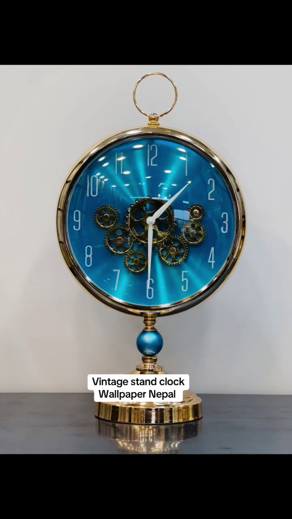 Vintage Stand Clock with Moving Gears – Timeless Elegance for Modern Homes - Image 6