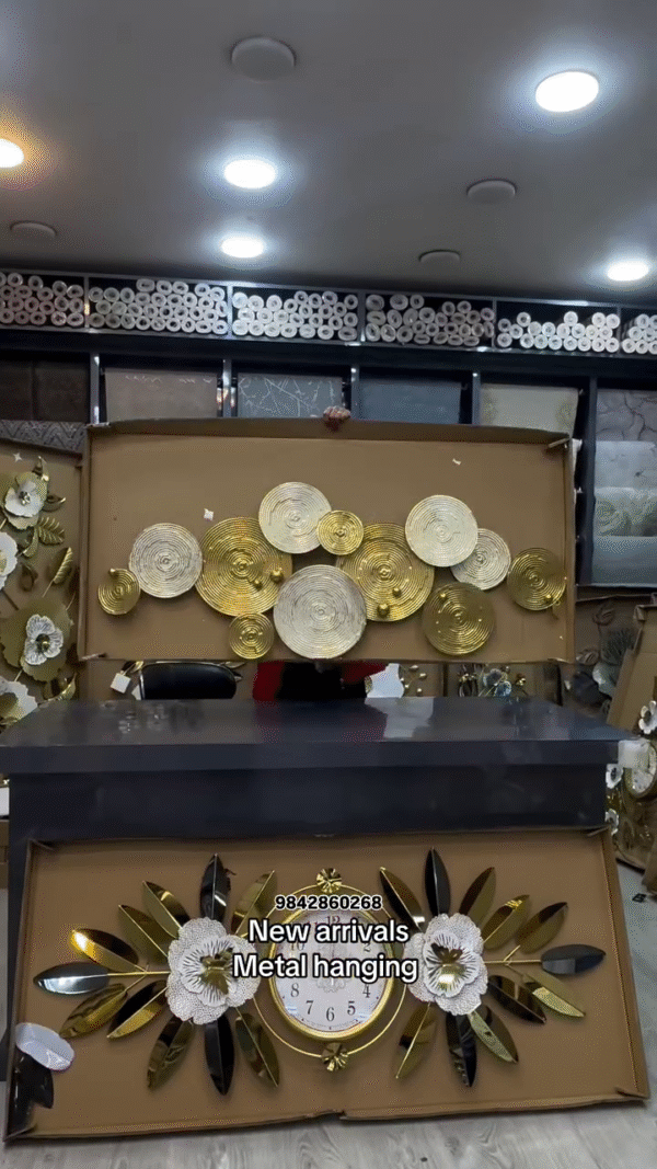 Elegant Metal Wall Clocks with Floral Design – Modern Home Decor (New Arrivals) - Image 4