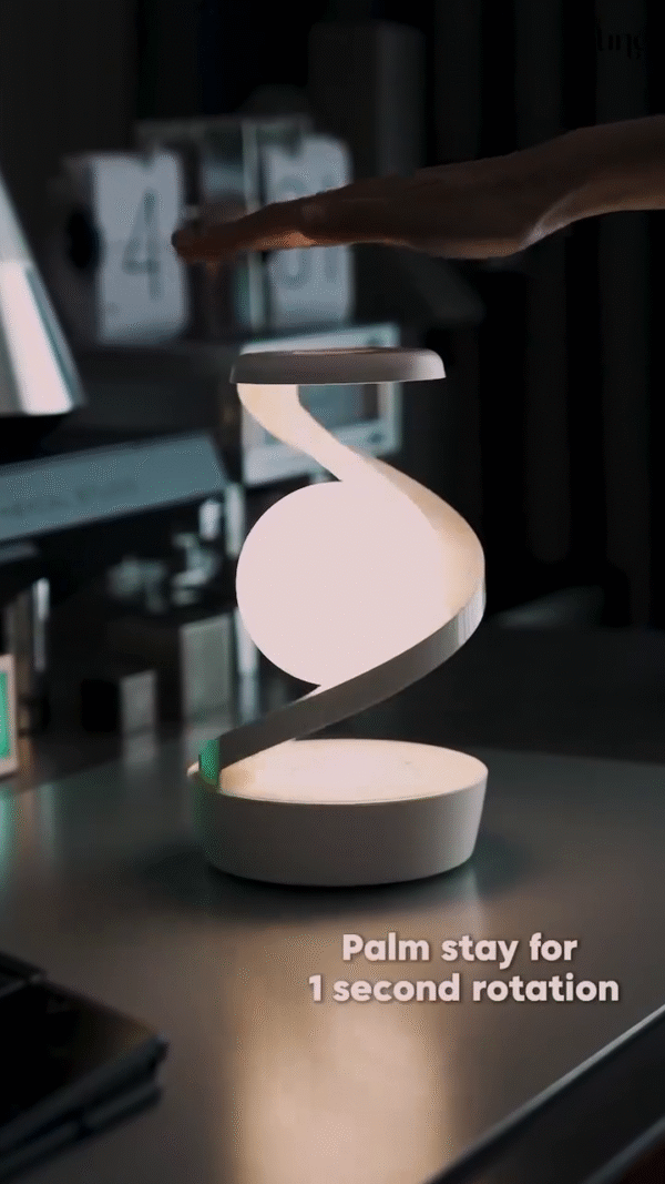 Futuristic Spiral Touchless Desk Lamp – Motion Sensor | Smart Modern Lighting