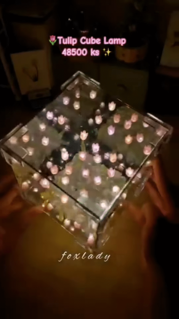 🌷 Tulip Cube LED Lamp - Image 2