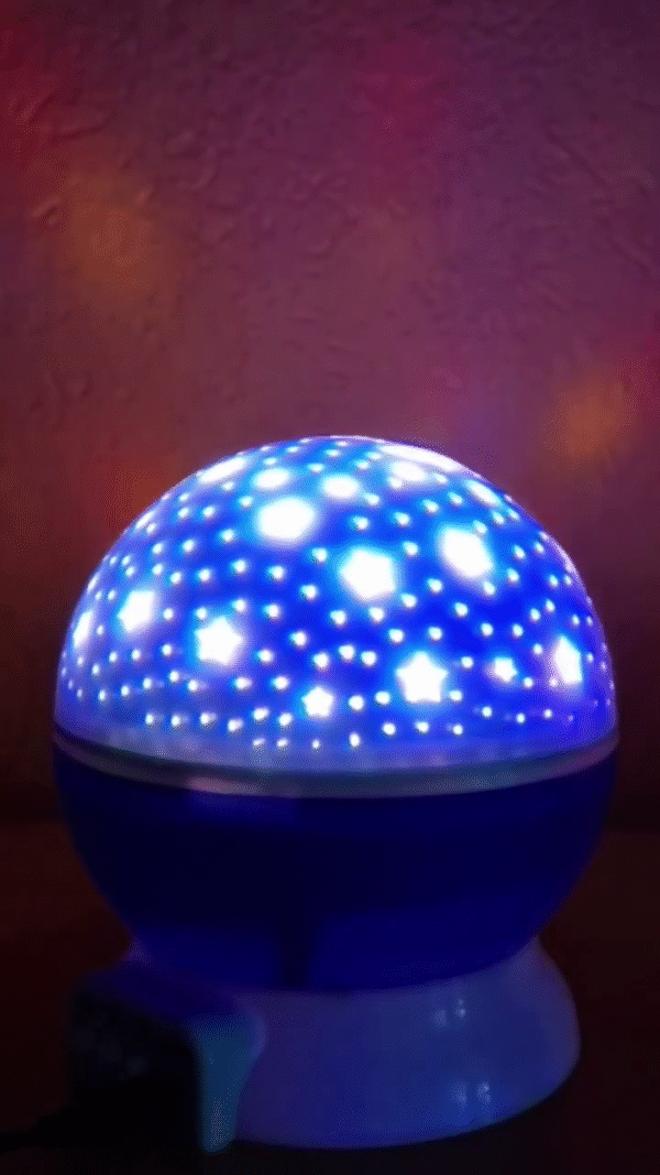 Rotating Star Projector Night Light – Multi-Color Galaxy Lamp