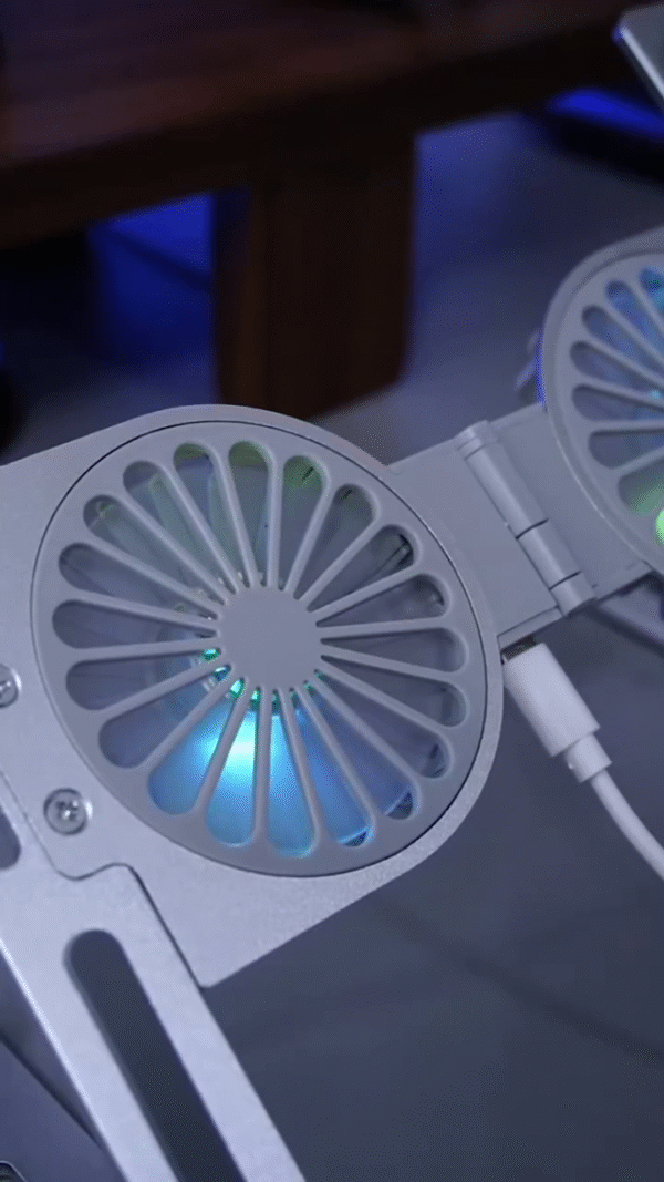 Aluminum Laptop Stand with Dual Cooling Fans - Image 3
