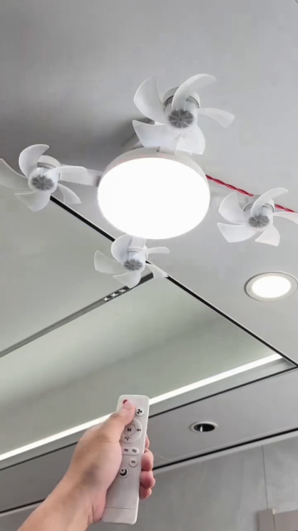 Remote-Controlled LED Ceiling Fan Light