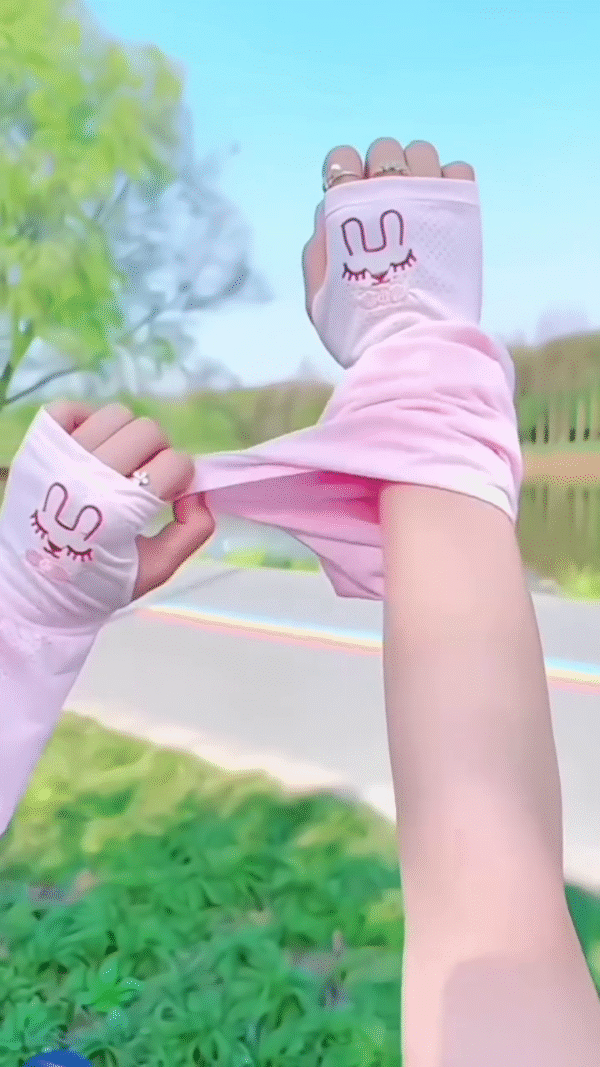 Cute Bunny UV-Protective Arm Sleeves Pack Of 3 - Image 3