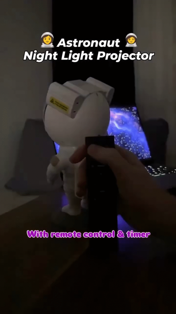 👩‍🚀 Astronaut Night Light Projector with Remote Control & Timer