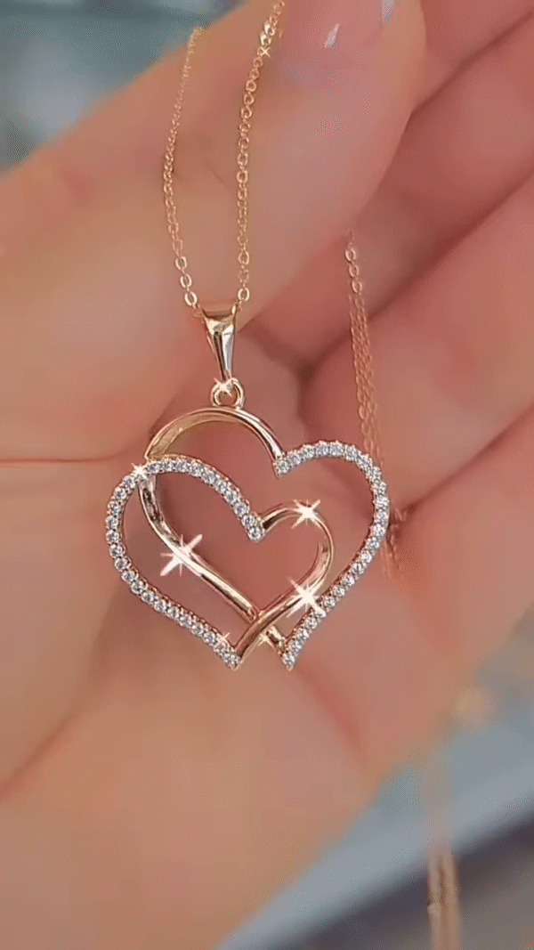 Heart-Shaped Mother-of-Pearl Pendant Necklace - Image 2