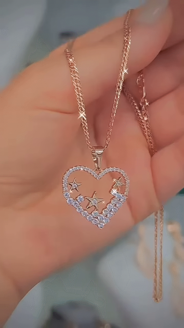 Heart-Shaped Mother-of-Pearl Pendant Necklace - Image 7