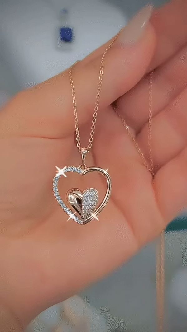 Heart-Shaped Mother-of-Pearl Pendant Necklace - Image 5