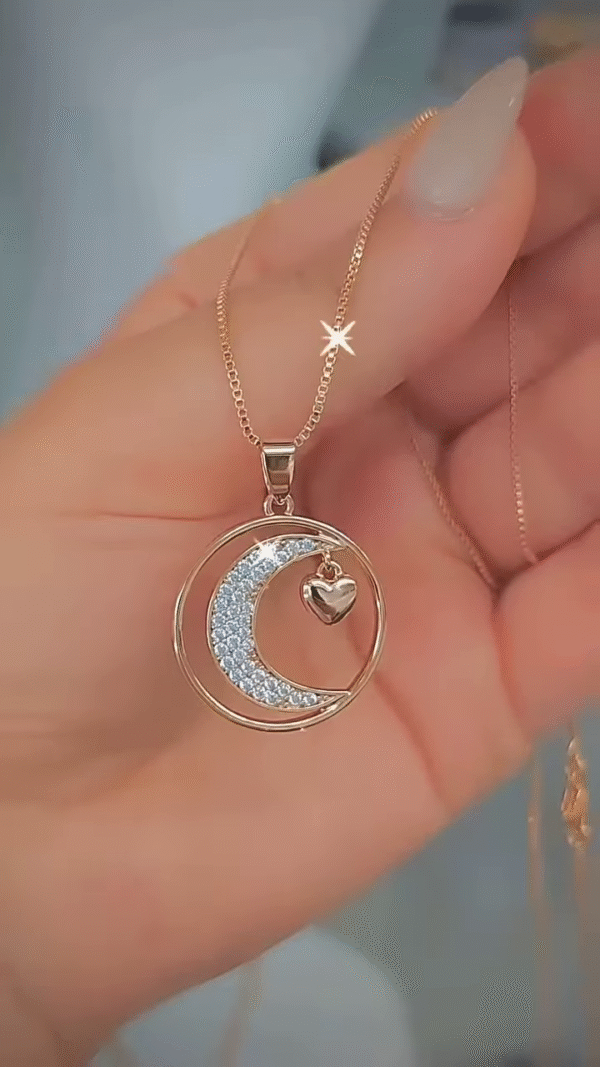 Heart-Shaped Mother-of-Pearl Pendant Necklace - Image 4