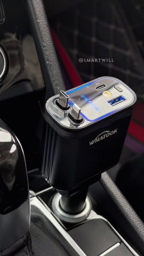 Multi-Port Smart Car Charger with Digital Display (Fast Charging Edition)