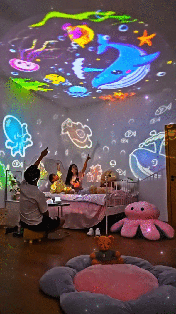 Rotating Carousel Night Light Projector for Kids ? Soothing Starry Sky Lamp - Image 3