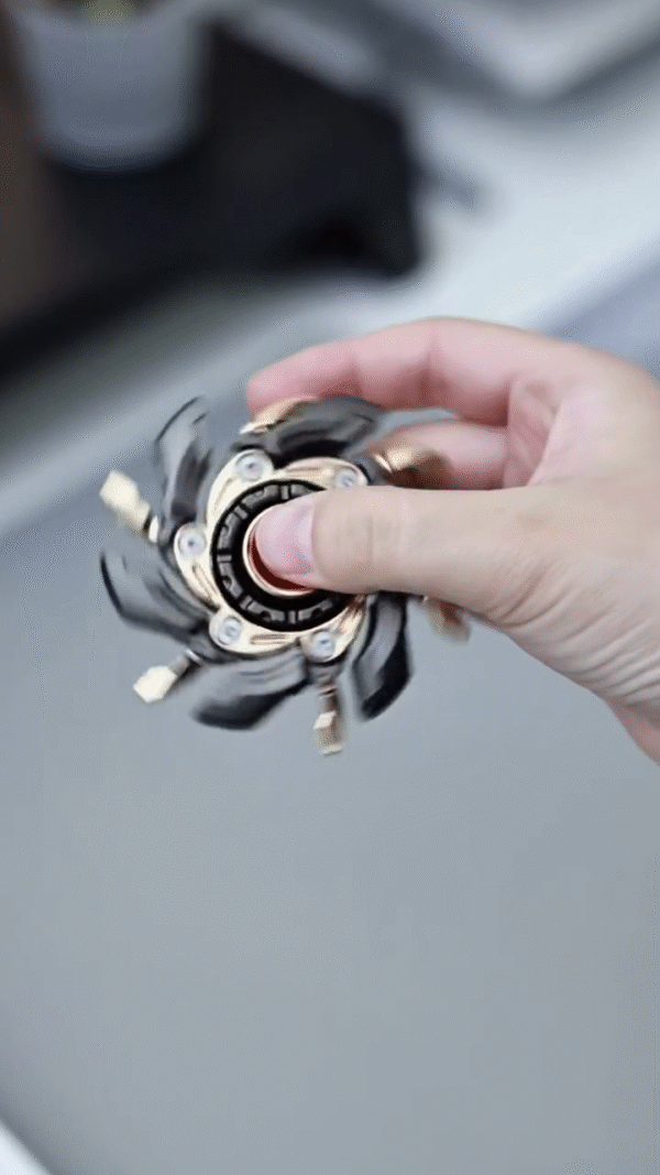 Premium Metal Fidget Spinner: Luxury Black and Gold Edition