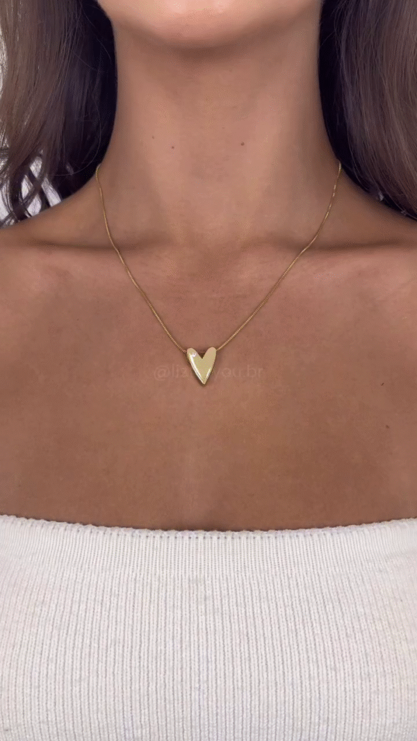 Solid Heart Pendant Necklace