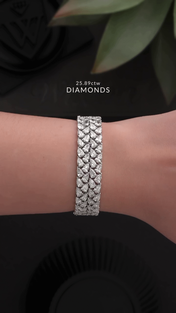 Floral Bloom Diamond Bracelet - Image 4