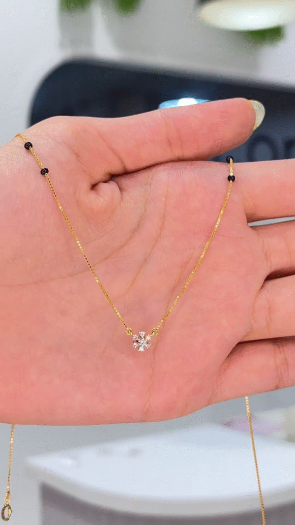 Stacked Trio Diamond Pendant Necklace - Image 2