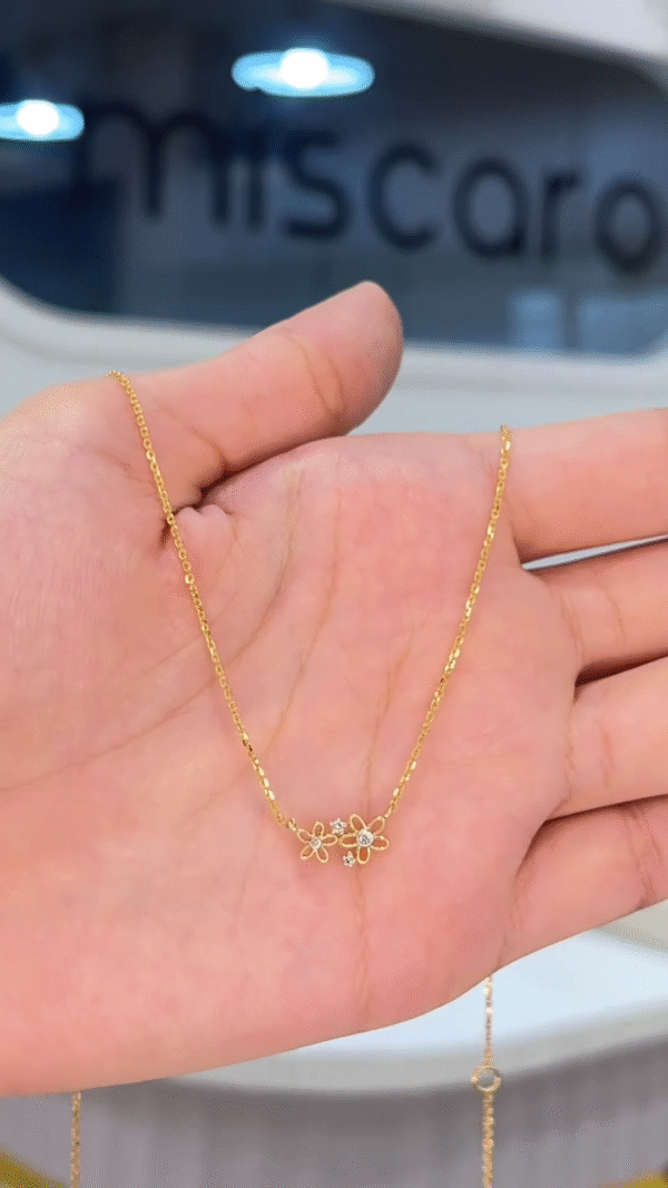 Stacked Trio Diamond Pendant Necklace - Image 3