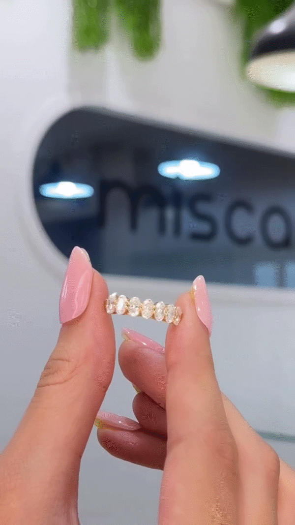 Elegant Oval Eternity Band