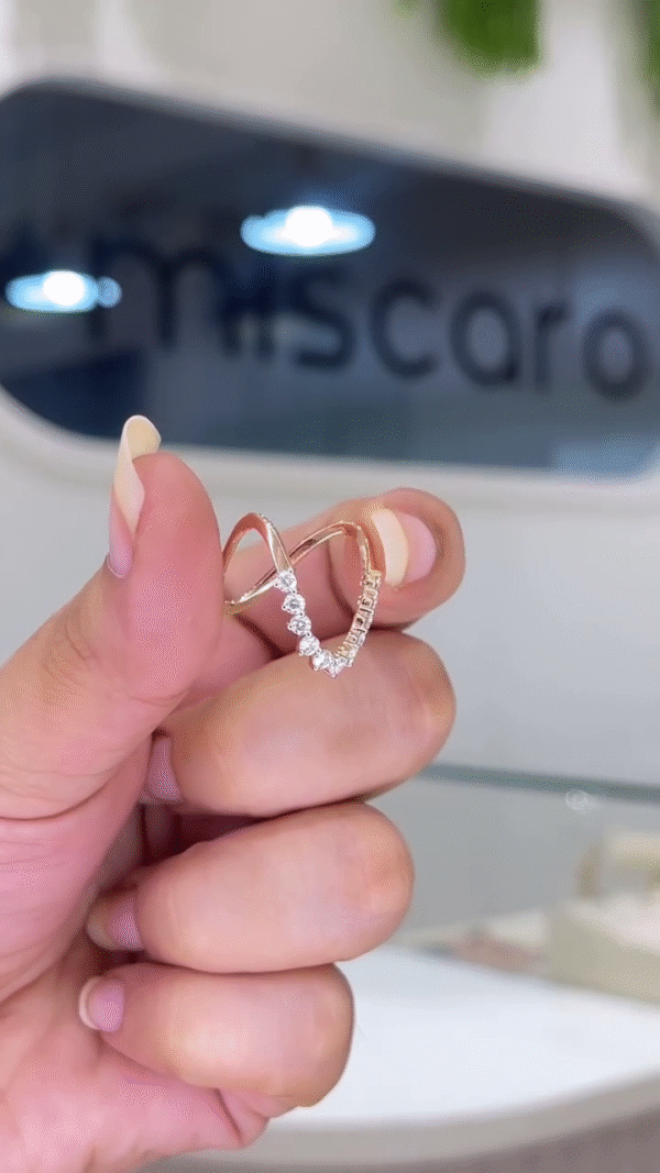 Graduated Arc Gemstone Enhancer Ring - Image 2