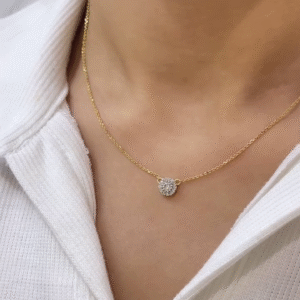 Dainty Cluster Pendant Necklace with Gold-Toned Chain